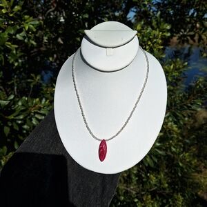 Ruby, Czech Glass Necklace ~ Artisan Jewelry